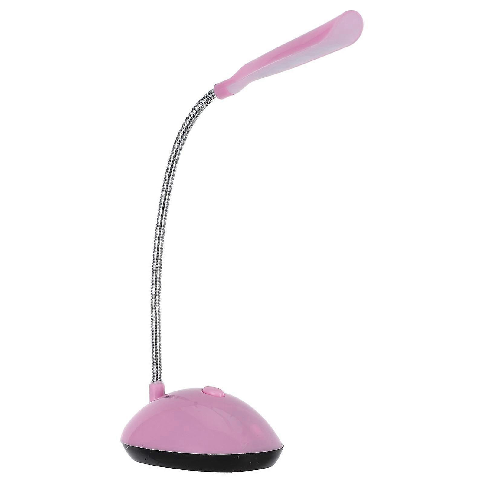 Foldable Table Lamp Battery-Powered for Lighting Portable Pink Desk Lamp