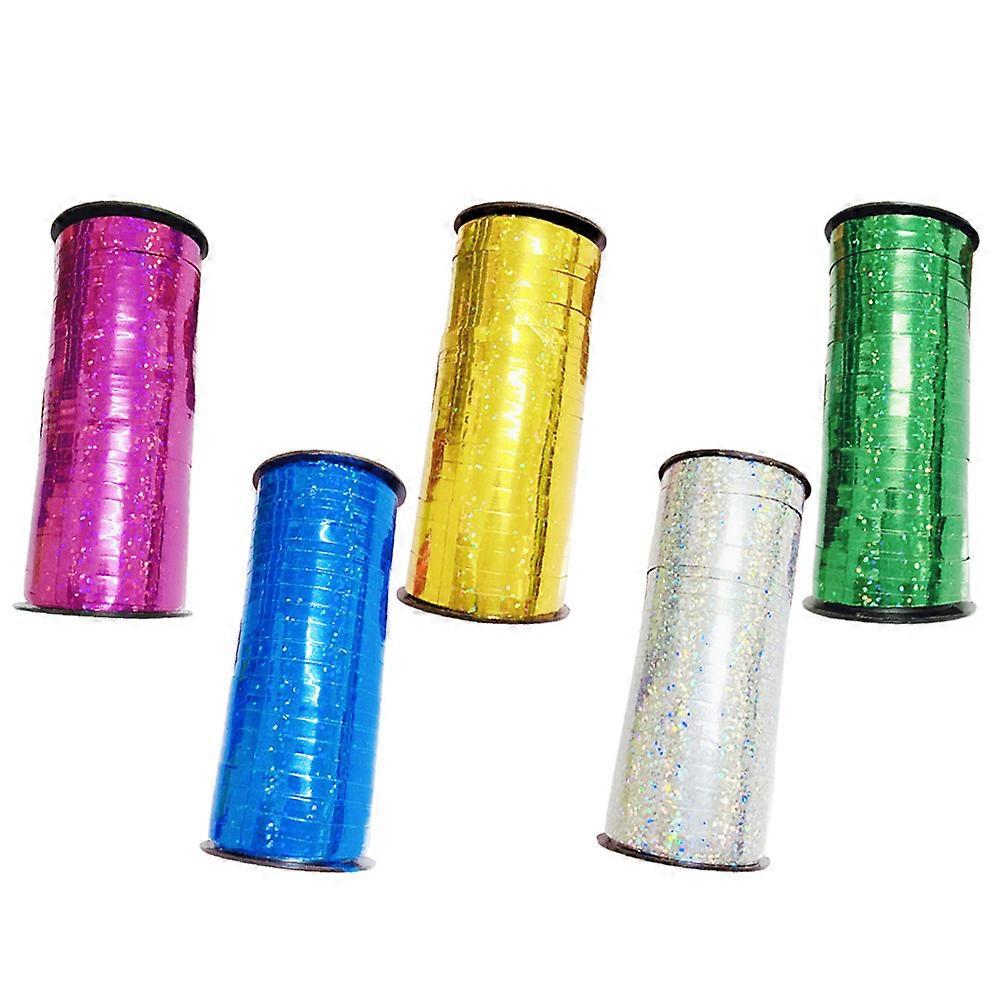 5 Rolls DIY Wrapping Ribbons for Party Balloon and Gift Decorating