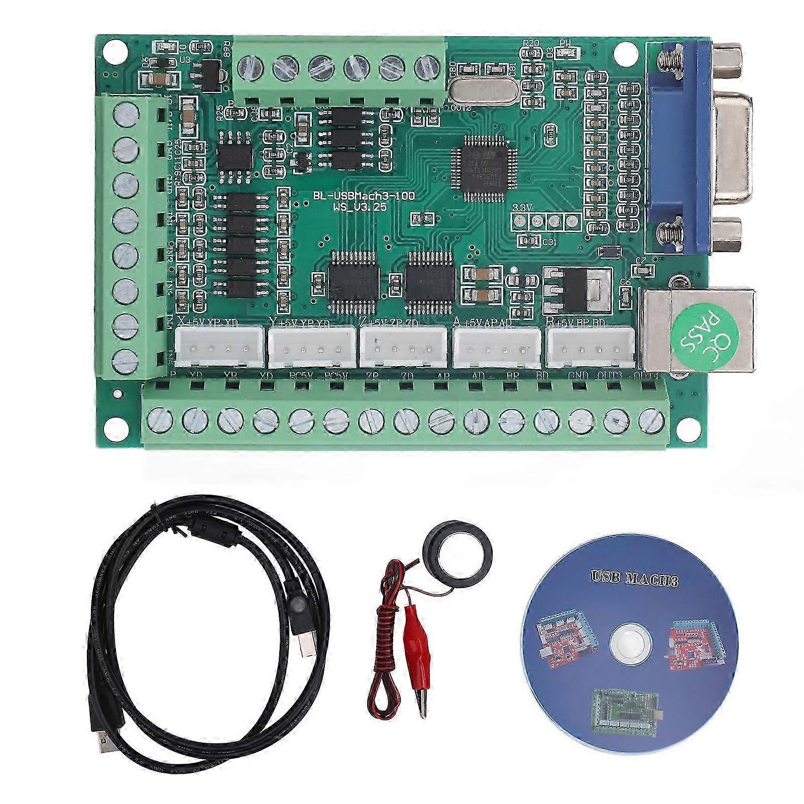 V3.25 5 Axis Control Card Kit USB Motion Control Controller Board Z Probe for CNC Carving Engraving Milling Machine 12V to 24V