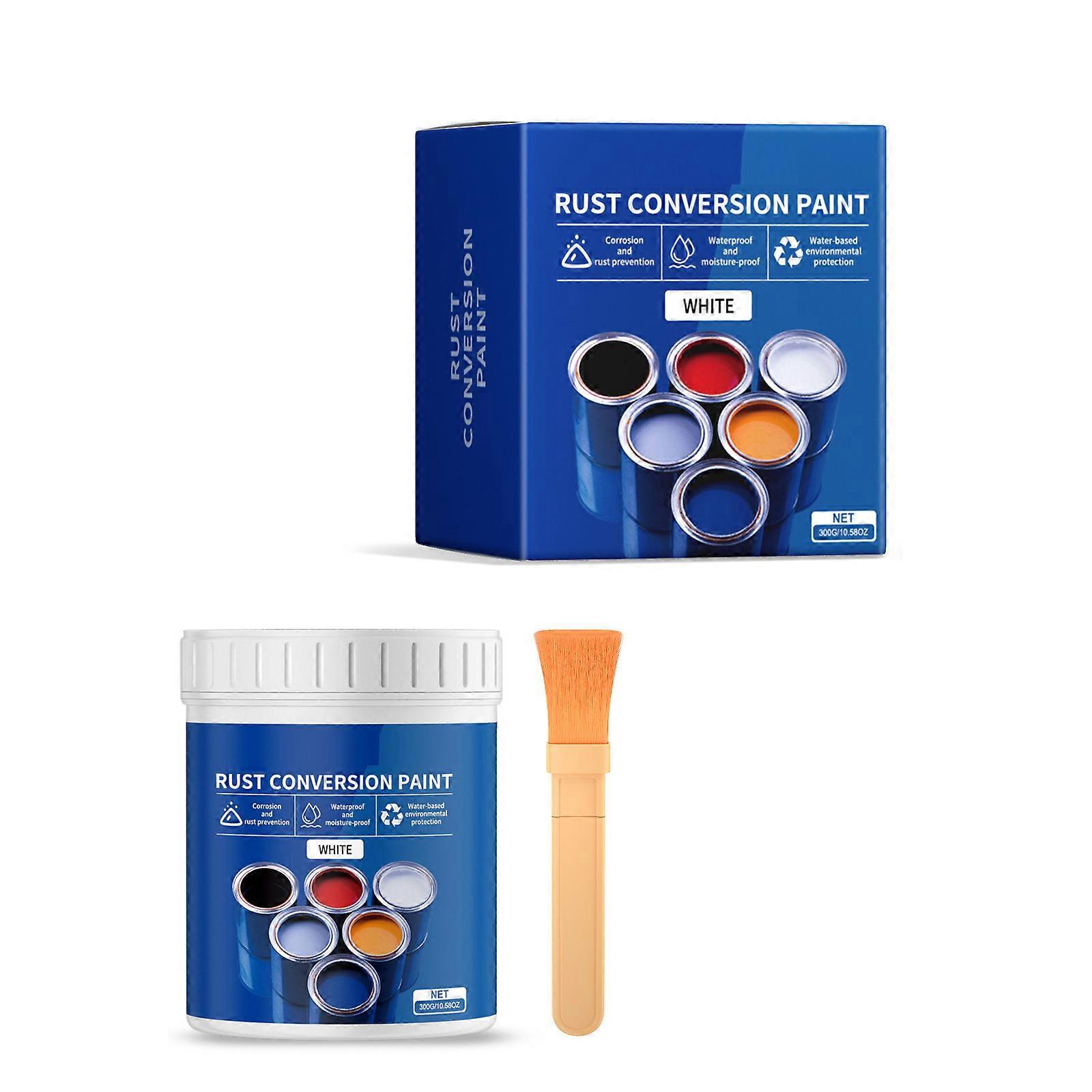 300g Weatherproof Metal Rusts  Converter Paint with Multiple Color Options Water Based for Long Lasting Surfaces Protection  White