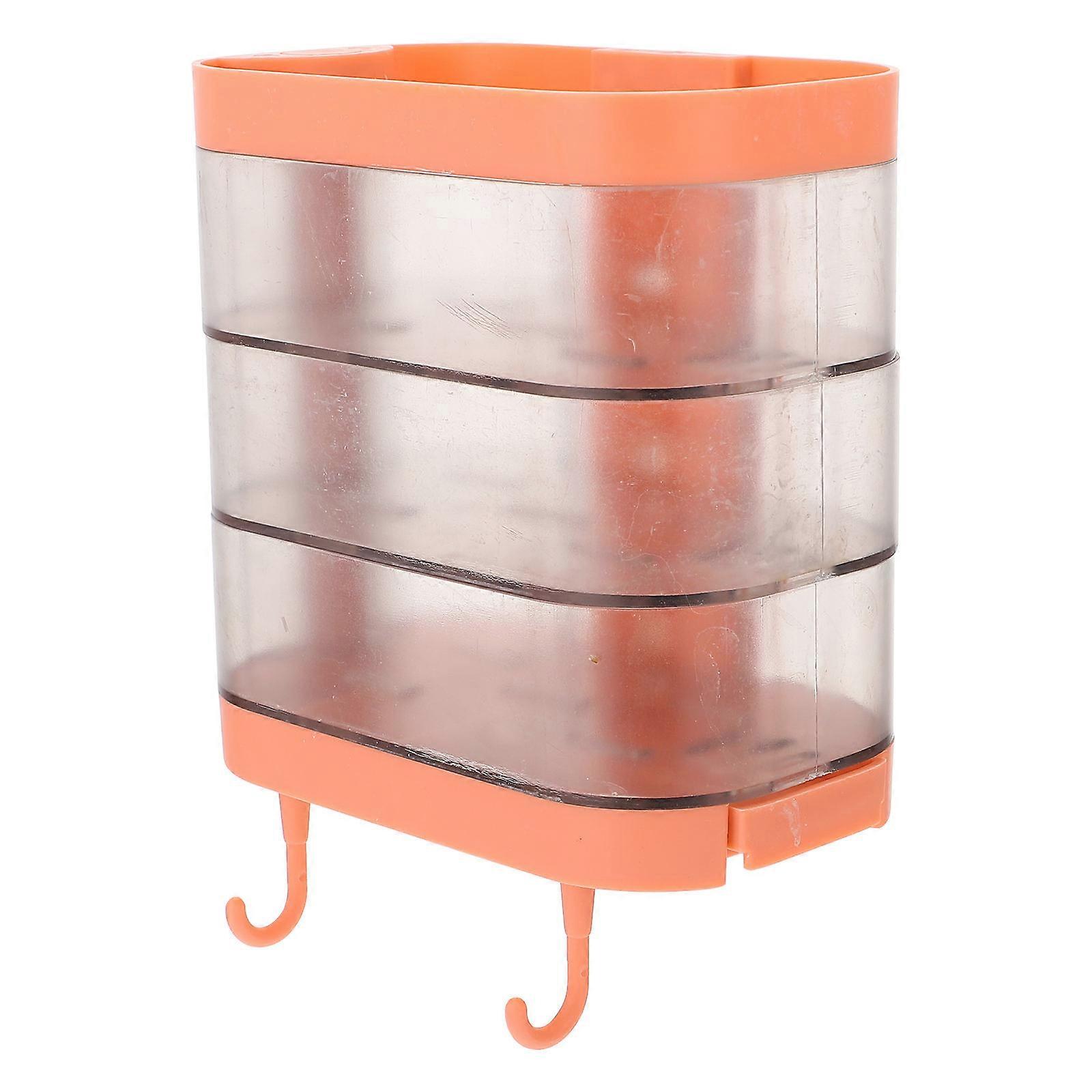 1Pc Bathroom Soap Box Creative Draining Soap Holder Rotating Box