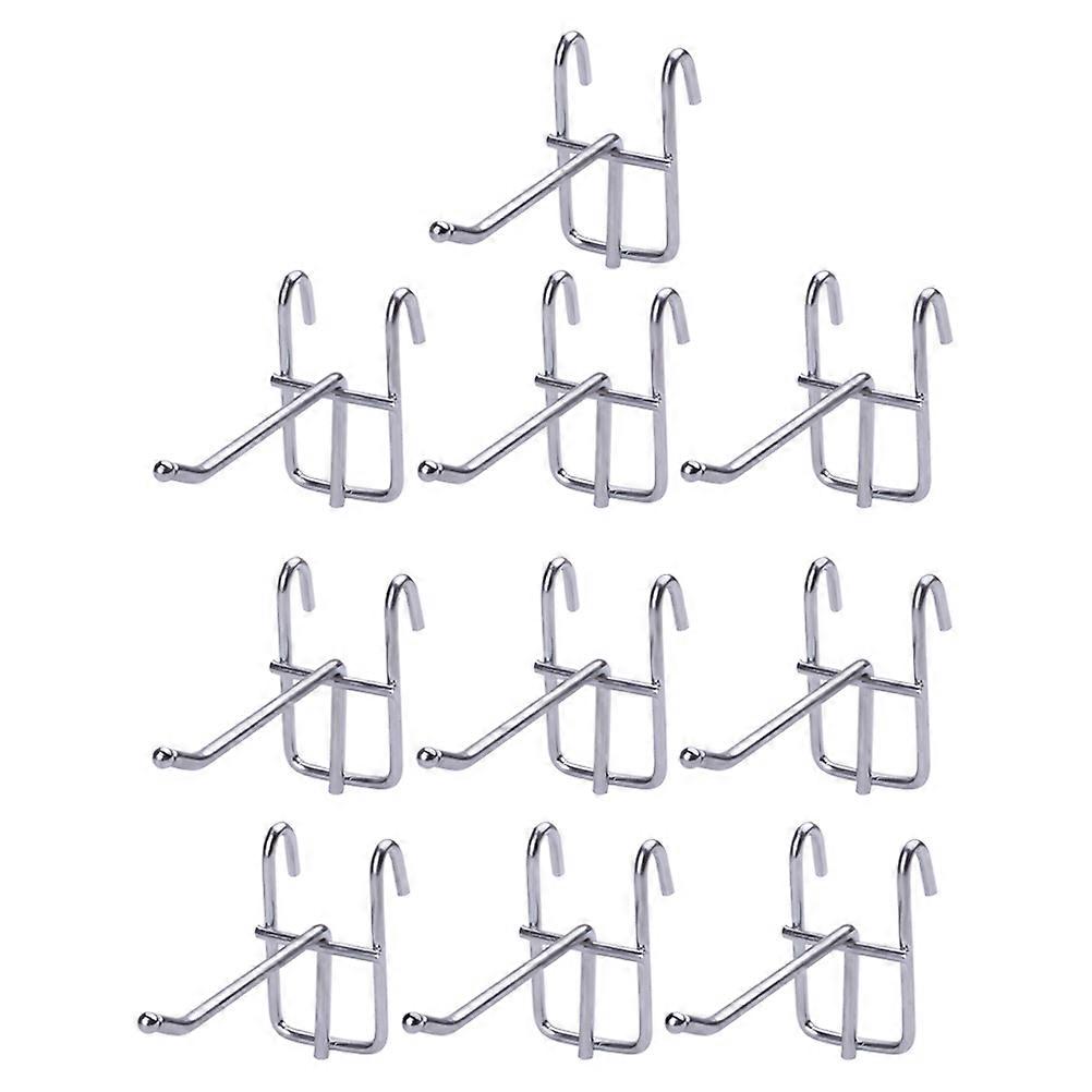 10pcs Metal Single Rod Display Hangers for Supermarket Shelves – Sturdy, Smooth Surface, Easy to Use Retail Shelf Hooks for Hanging Goods