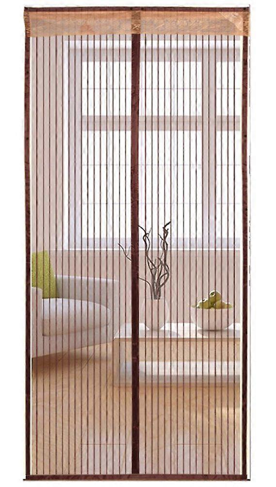Icegrey Fly Screen Door Curtain Magnetic Mosquito Net Brown Model ICG-TJ-BAOY-0002-1-1x2.4 1x2.4 m