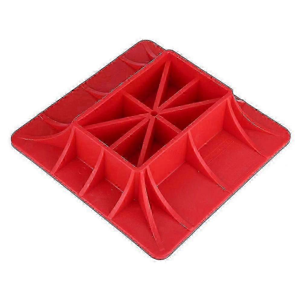 Red Reinforced Off-Road Jack Surface Pad - Modified Lifting Base to Alleviate Hoisting Sink for Enhanced Jack Stability