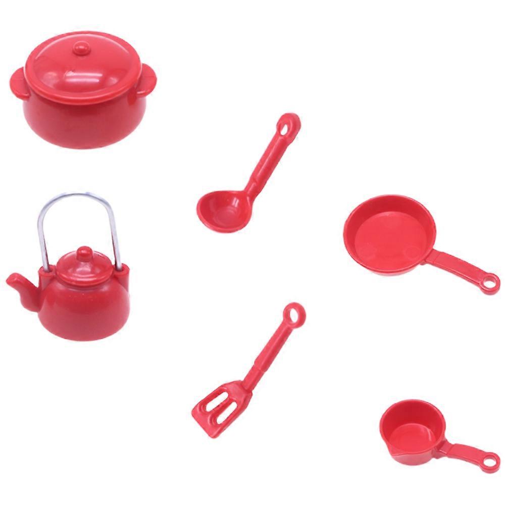 Mini Kitchenware Model for Decor Plastic Doll House Cooking Set 1Set