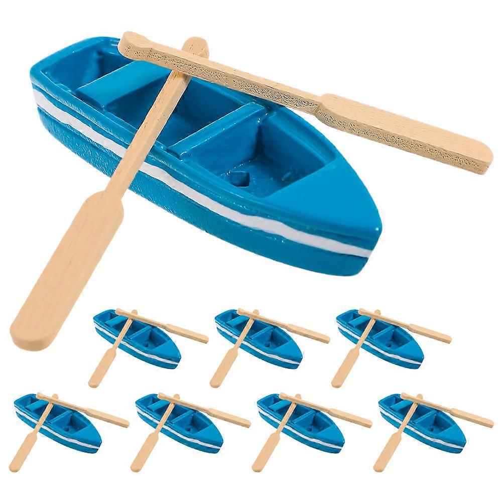 Miniature Boat Decorations for Home Resin Wood Assorted Color Landscaping Pro Small Lightweight
