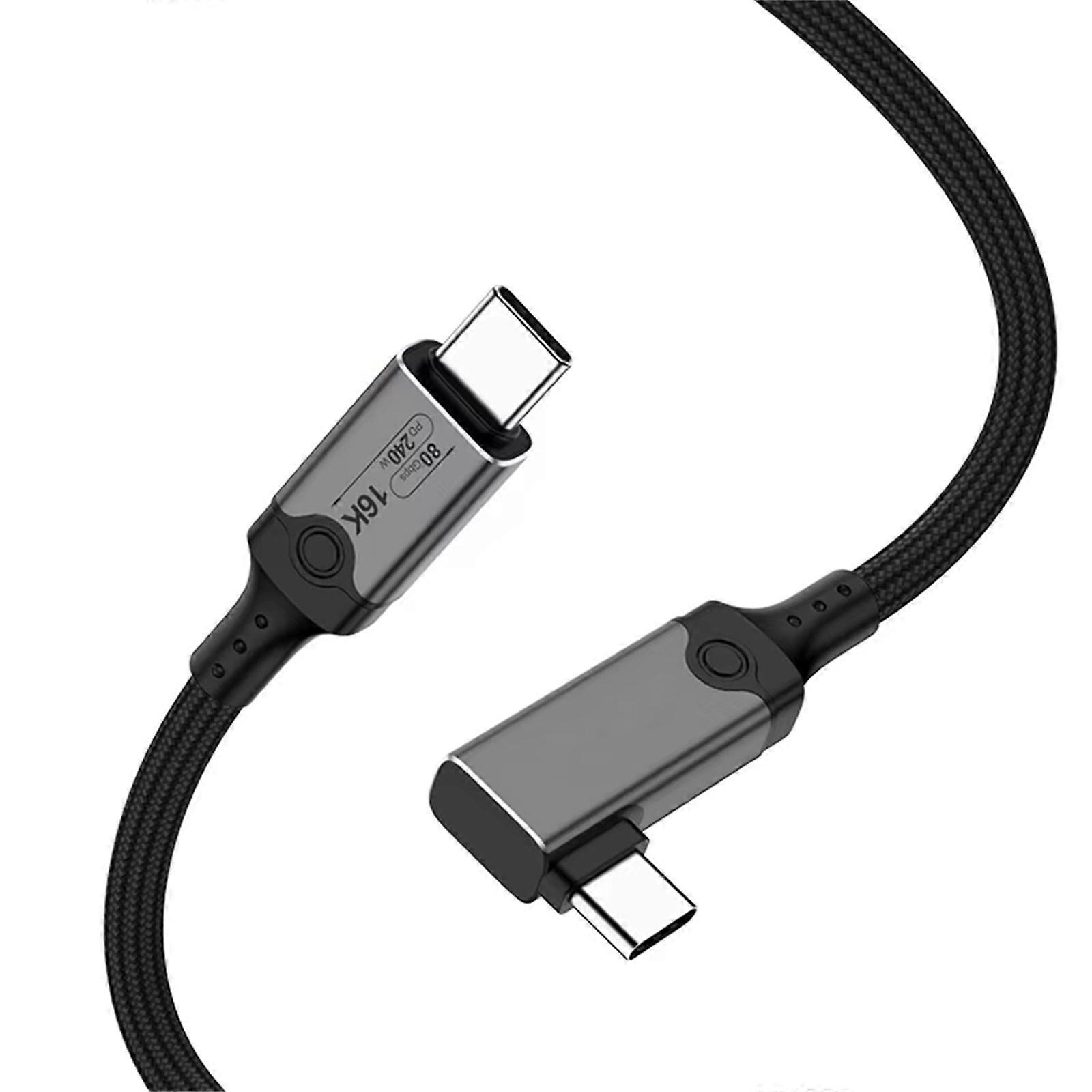 USB5 Cable 80Gbps Data Transfer 240W USB C to USB C Cable Fast Charging 16K@30Hz USB5 Cable for Phone Laptop Multicolor