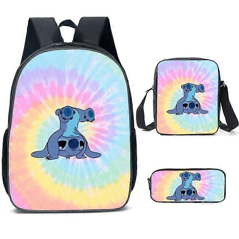 Stitch Stitch Three Piece Backpack Set for Primary and Secondary School Students, Backpack for Shoulders