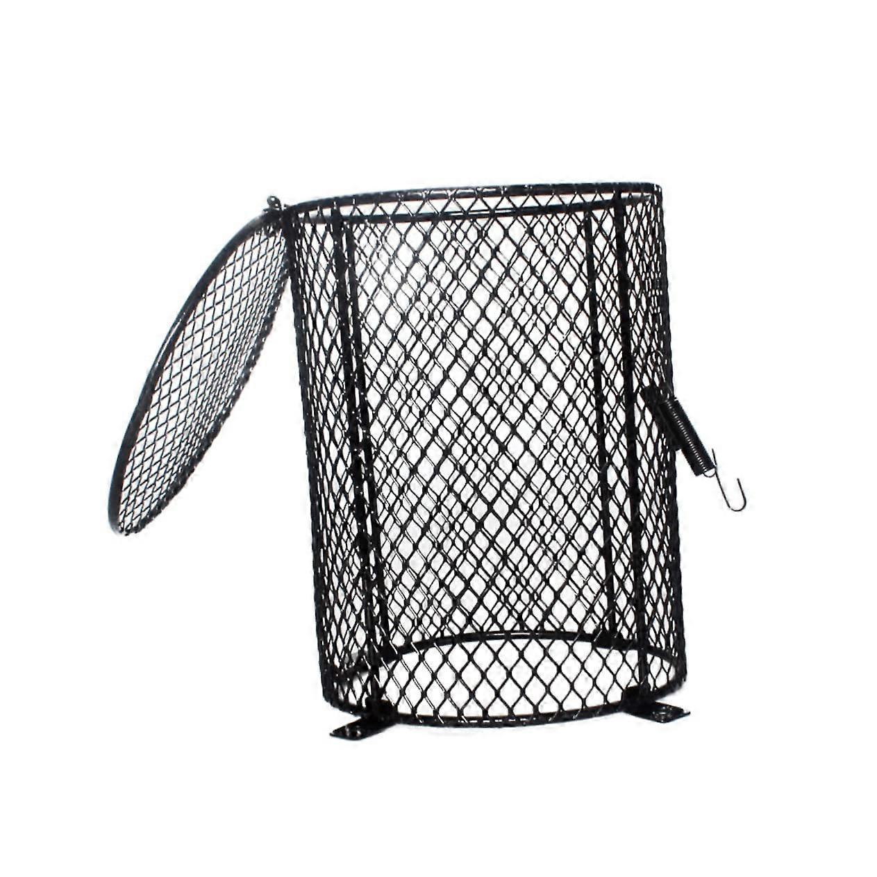 Reptile Heating Lamp Protective Cage, Round AntiScald Design, Protects from Burns, Easy to Install