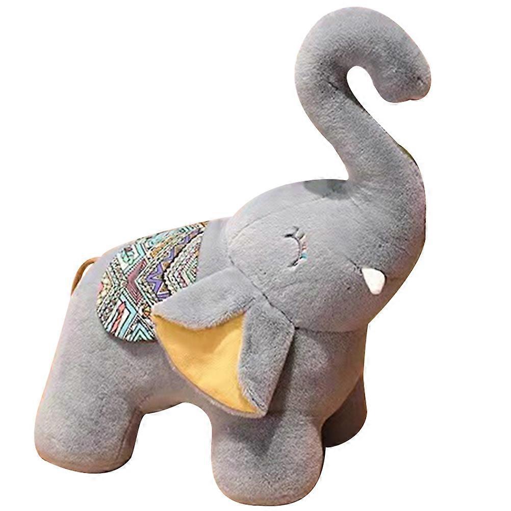 Elephant Toy Stuffed Plush Animal Hugging Kids Toy Cute Design Grey 1Pcs