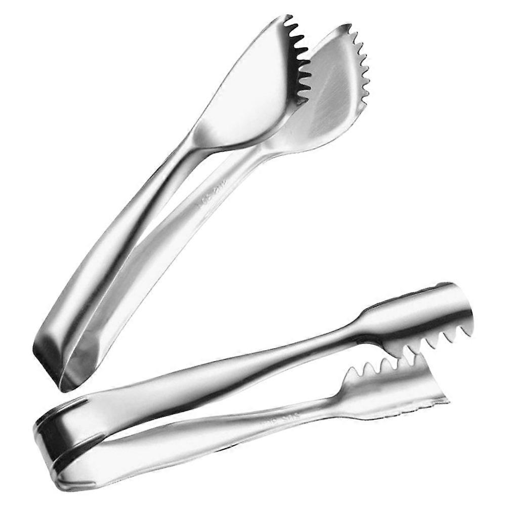 Stainless Steel Tongs for Food and for Parties and Daily Use Silver Compact Size