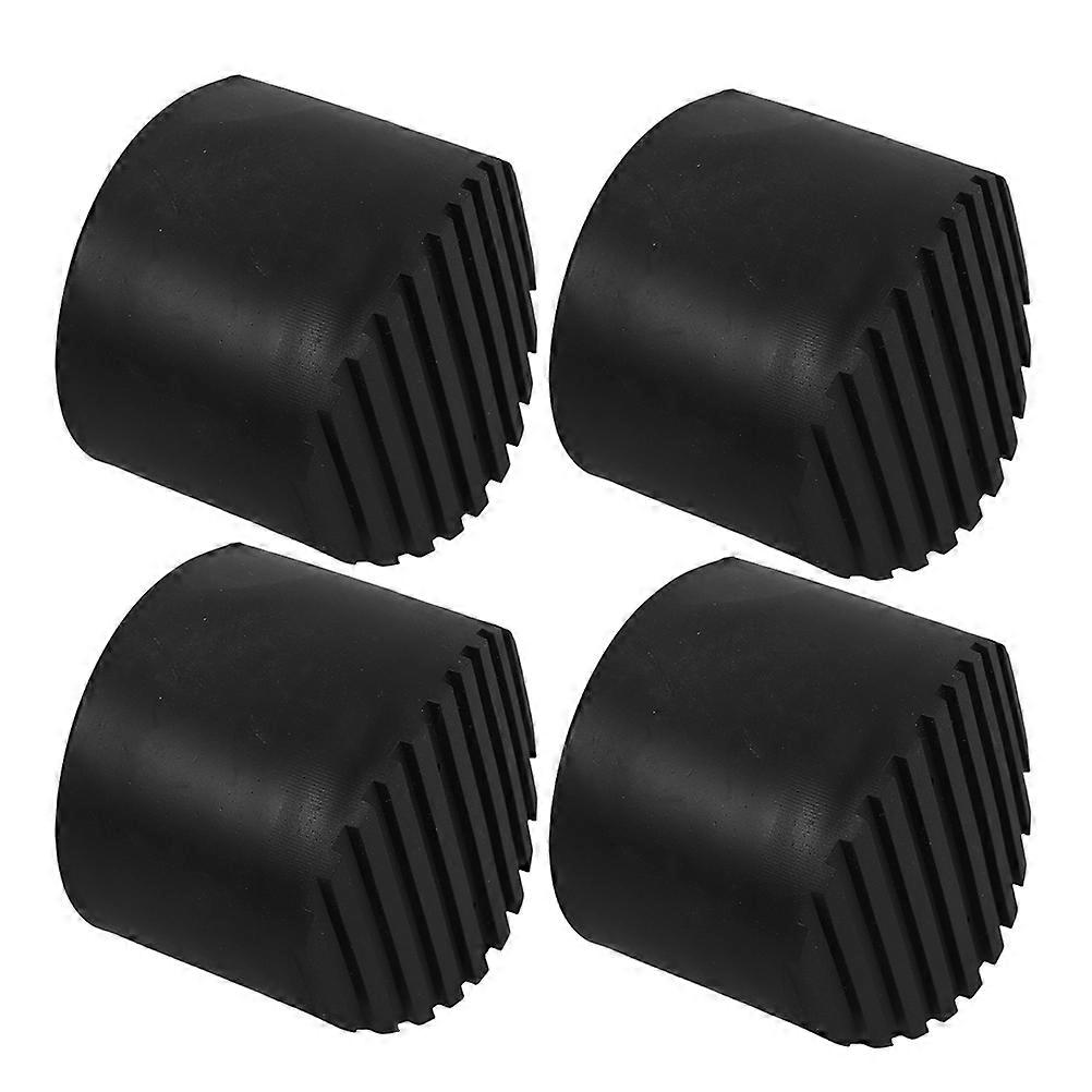 4pcs Step Ladder Foot Mat Non Slip Rubber Cap 64mm Round Replacement Cover for Ladder Protection