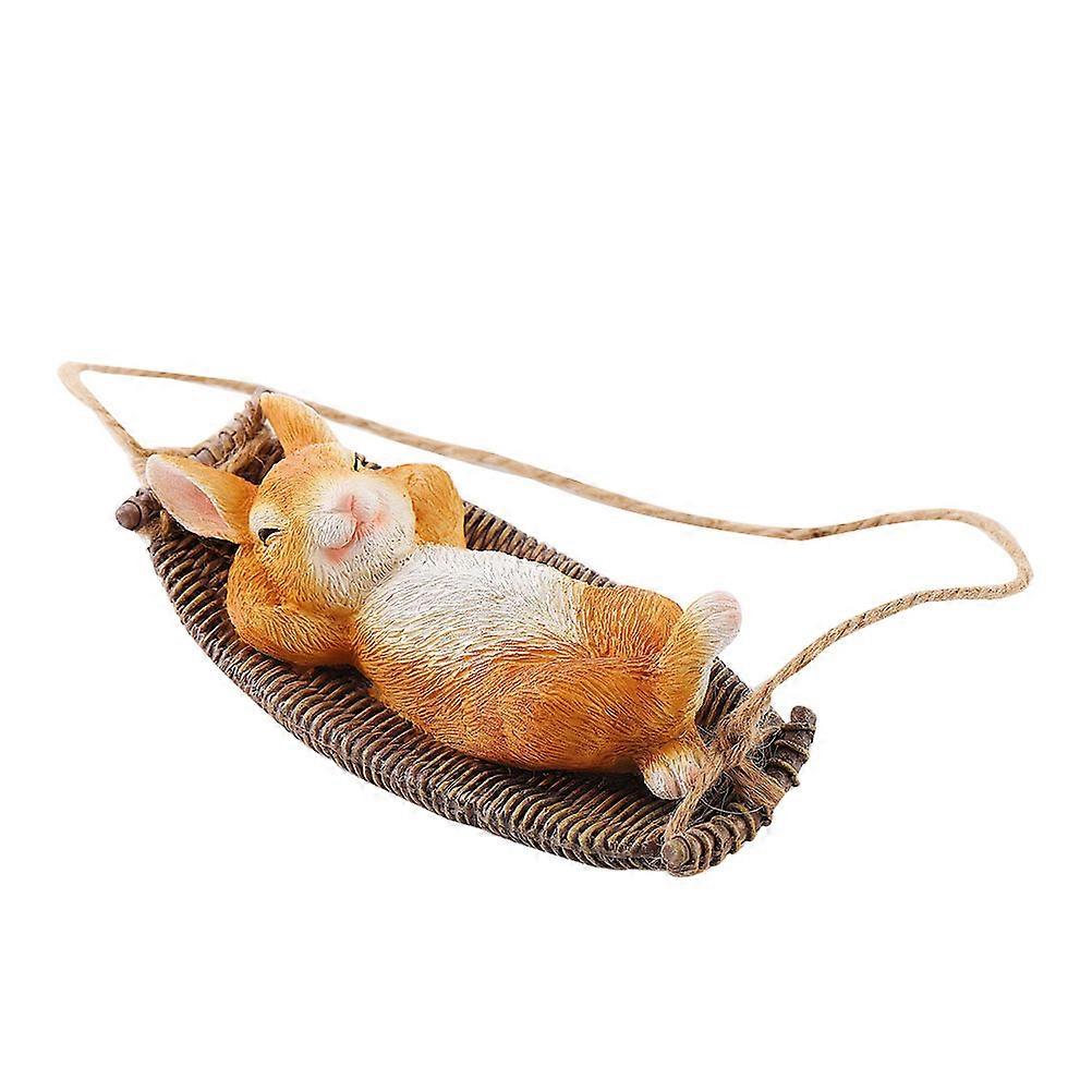 Lifelike Resin Rabbit Hanging Ornament – Adorable Garden Decoration for Outdoor Spaces and Balcony Scenes