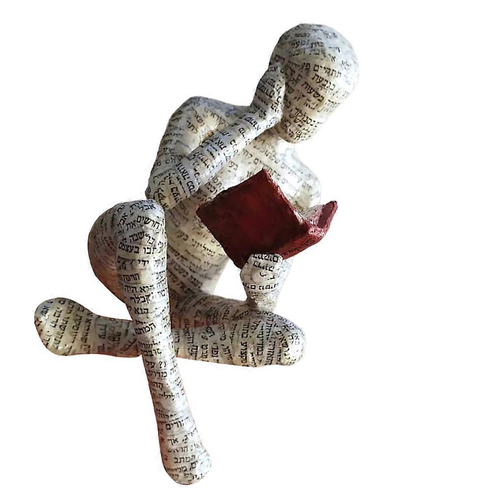Handmade Resin Reading Woman Statue Decorative Figuring For Home Use Multi Functional 1Pack