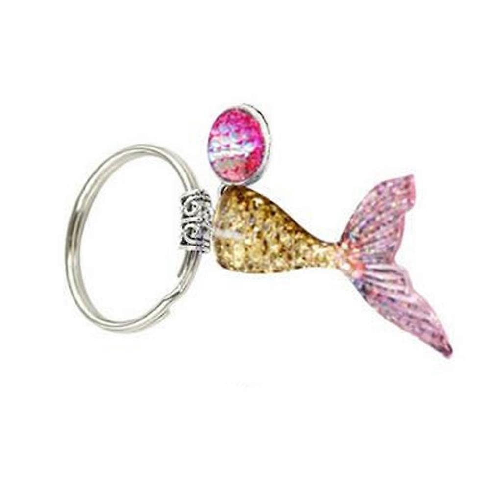 Mermaid Tail Pendant Key Chain Made of Alloy in Multi Color for Decoration 1PC