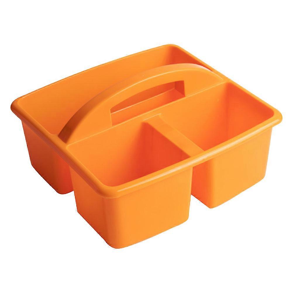 Practical Plastic Divided Basket In Orange Suitable For School Use And Children Activities Made Of PP Material 1Pack