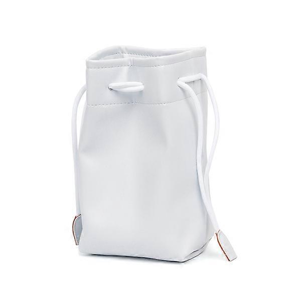 Drawstring Waterproof PU Instant Camera Shell Portable Colo White - Camera Accessory