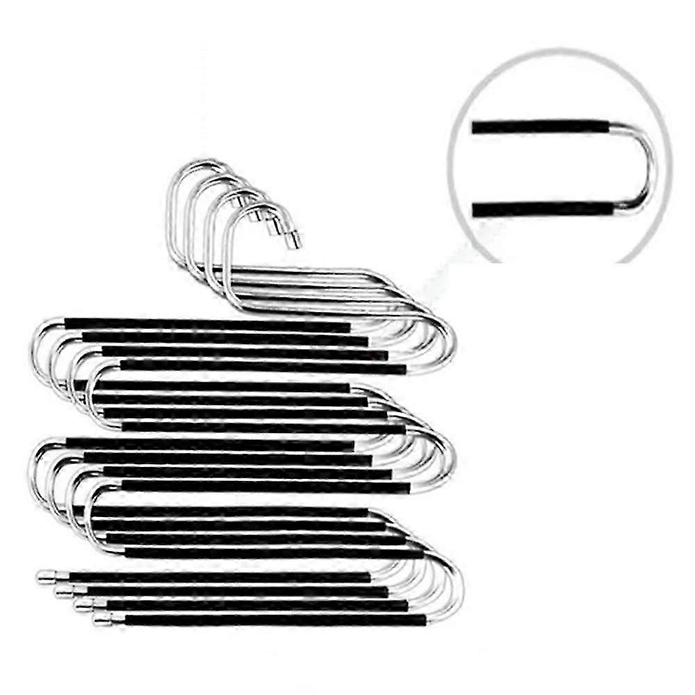 5 Layer S Shaped Pants Hanger Stainless Steel Non-Slip Multifunction Trousers Ties Wardrobe Organize