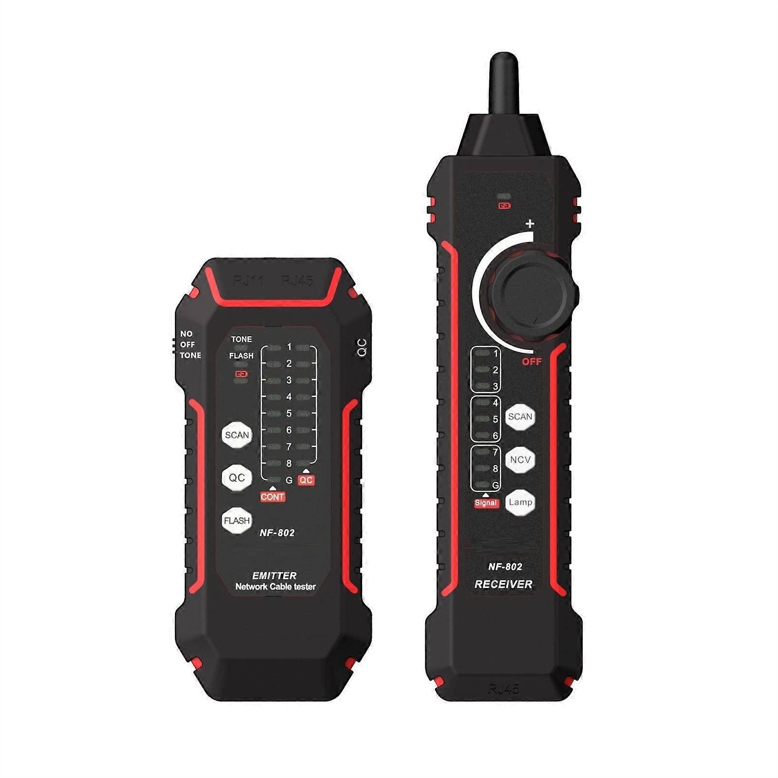 Network Tester, Telephone Wire Tracker Tracer Toner Ethernet LAN Network Cable Tester Line Finder NF802 RJ11 RJ45 Cat5 Cat6
