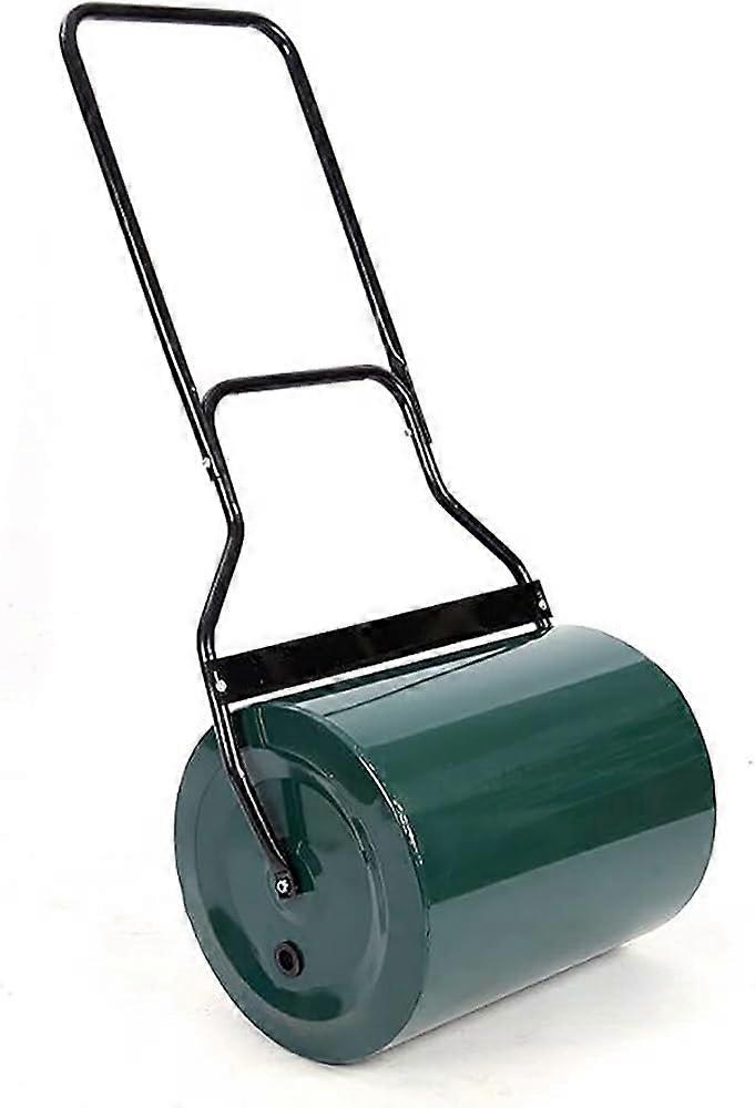 Heavy Duty Steel Lawn Roller Push Towing Poly Lawn Roller Durable Water Sand Filled Yard Garden Drum Roller Scraper Towing Behind Hand Grass Rollers
