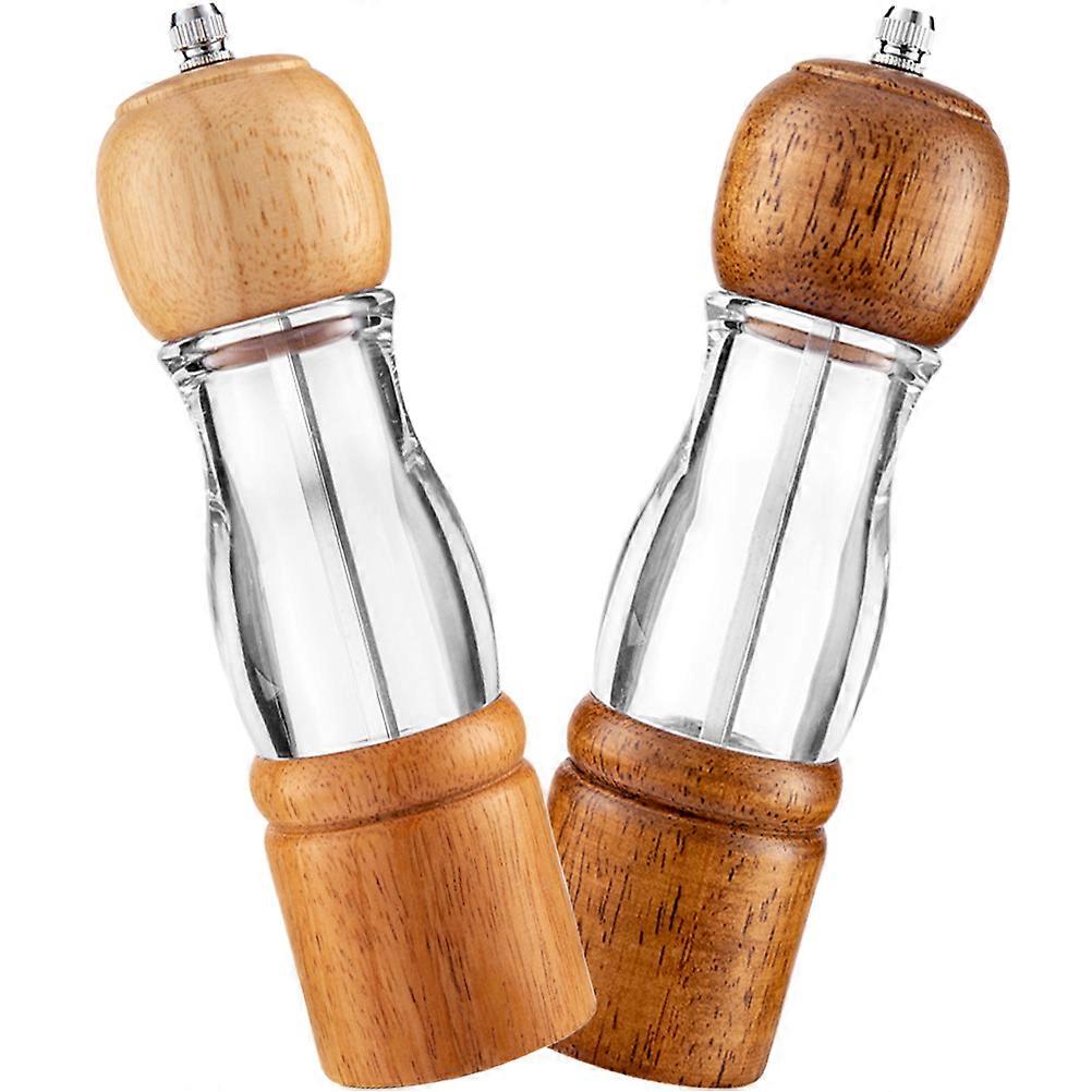 2Pcs Manual Pepper Salt Shake Pepper Manual Pepper Salt Grinding Tool Pepper Grinding Tool