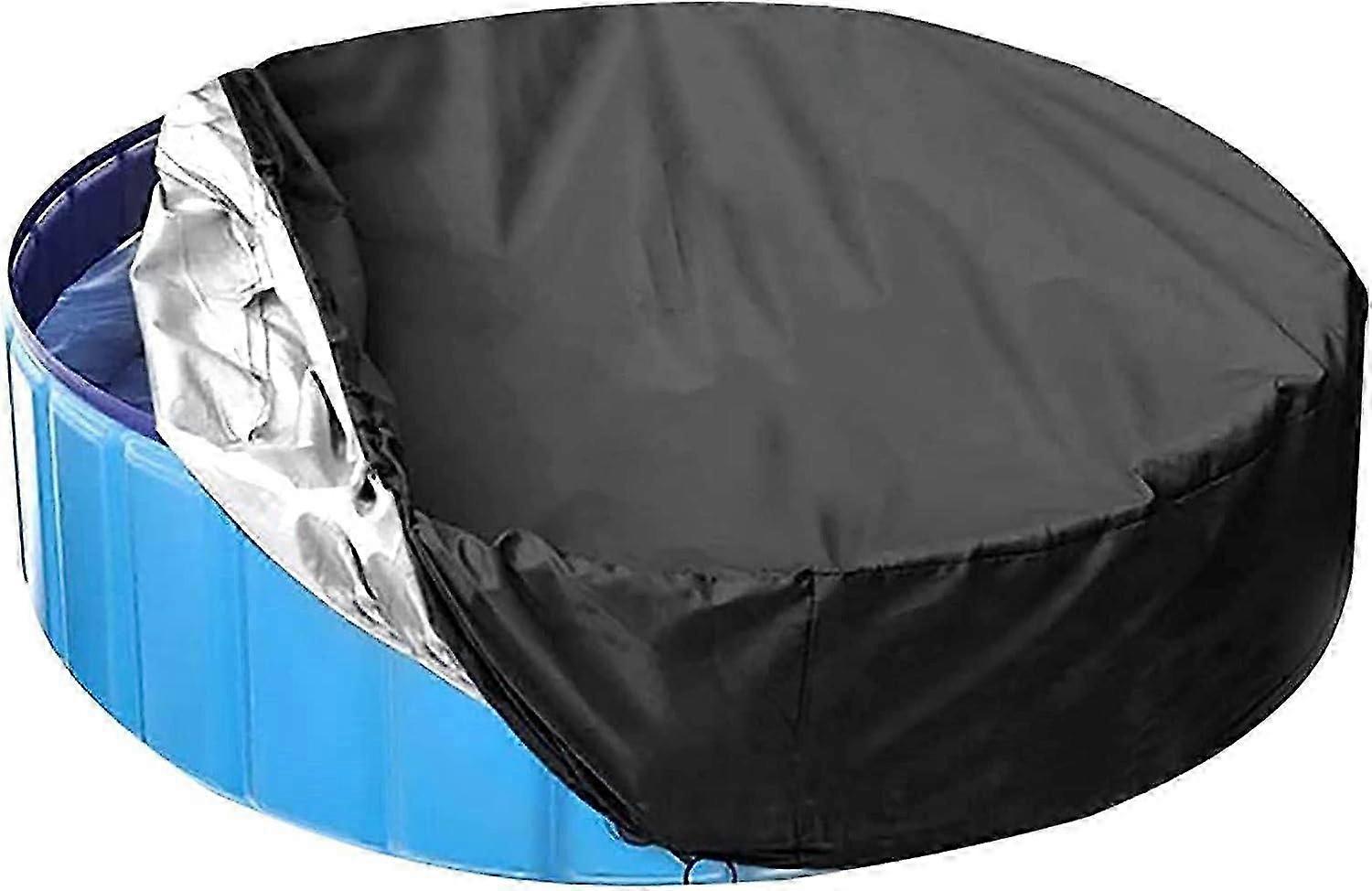 Round Swimming Pool Cover Round Spa Cover Waterproof Dustproof Tarpaulin Protective Cover Suitable for All Types of Round Swimming Pools 160cm*30cm