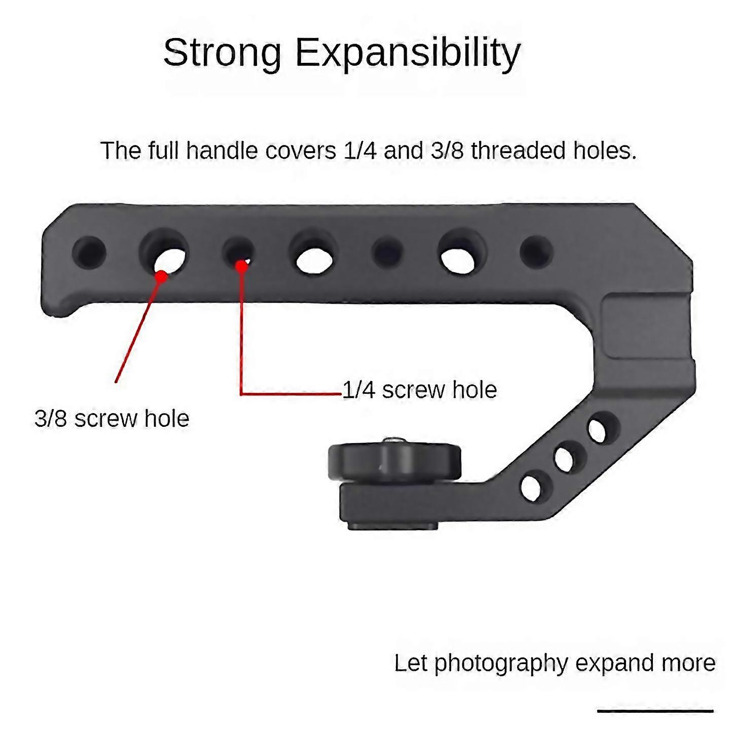 For Universal Dslr Camera Rig Top Handle Three Cold Shoe Adapter Mount
