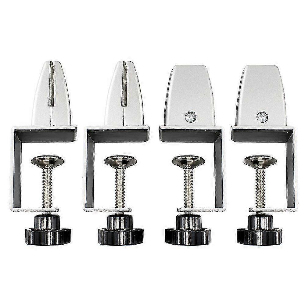 4-Pack Desk Divider Brackets for Office Privacy Screens and Workspace Partitions