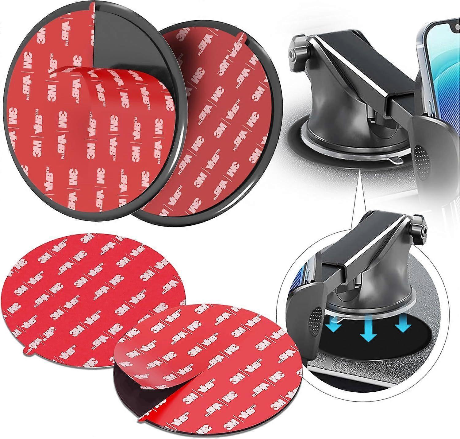 Adhesive Dashboard Mounting Disk Set for Suction Cup Car Mounts  Made with 3M