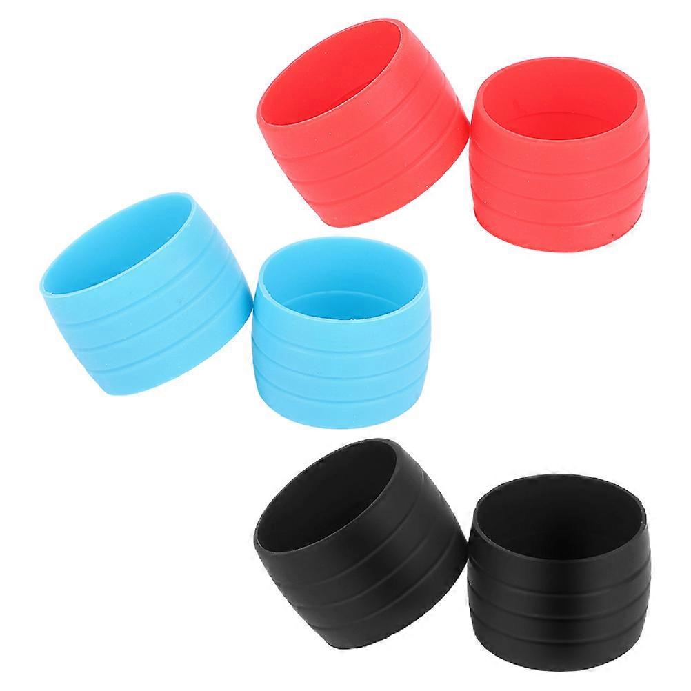 Handlebar Tape Fixed Rings 3 Pairs For Cycling Handlebar Accessories Assorted Color Prevent Loosening Made Of High-end Silicone Technology