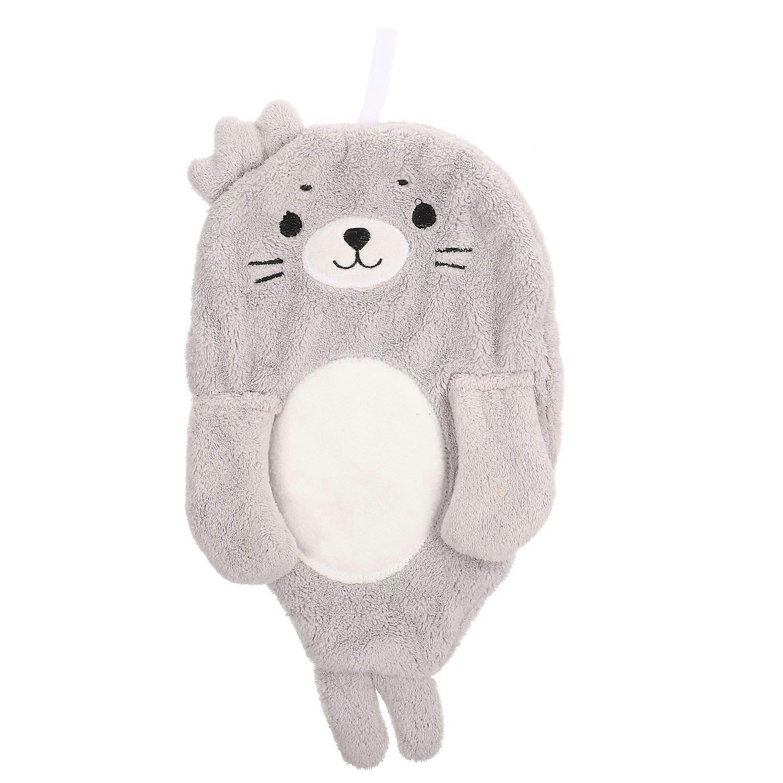a polished and creative product description for your **Animal Themed Fleece Hand Towel / Handkerchief**, tailored for use in both the bathroom and