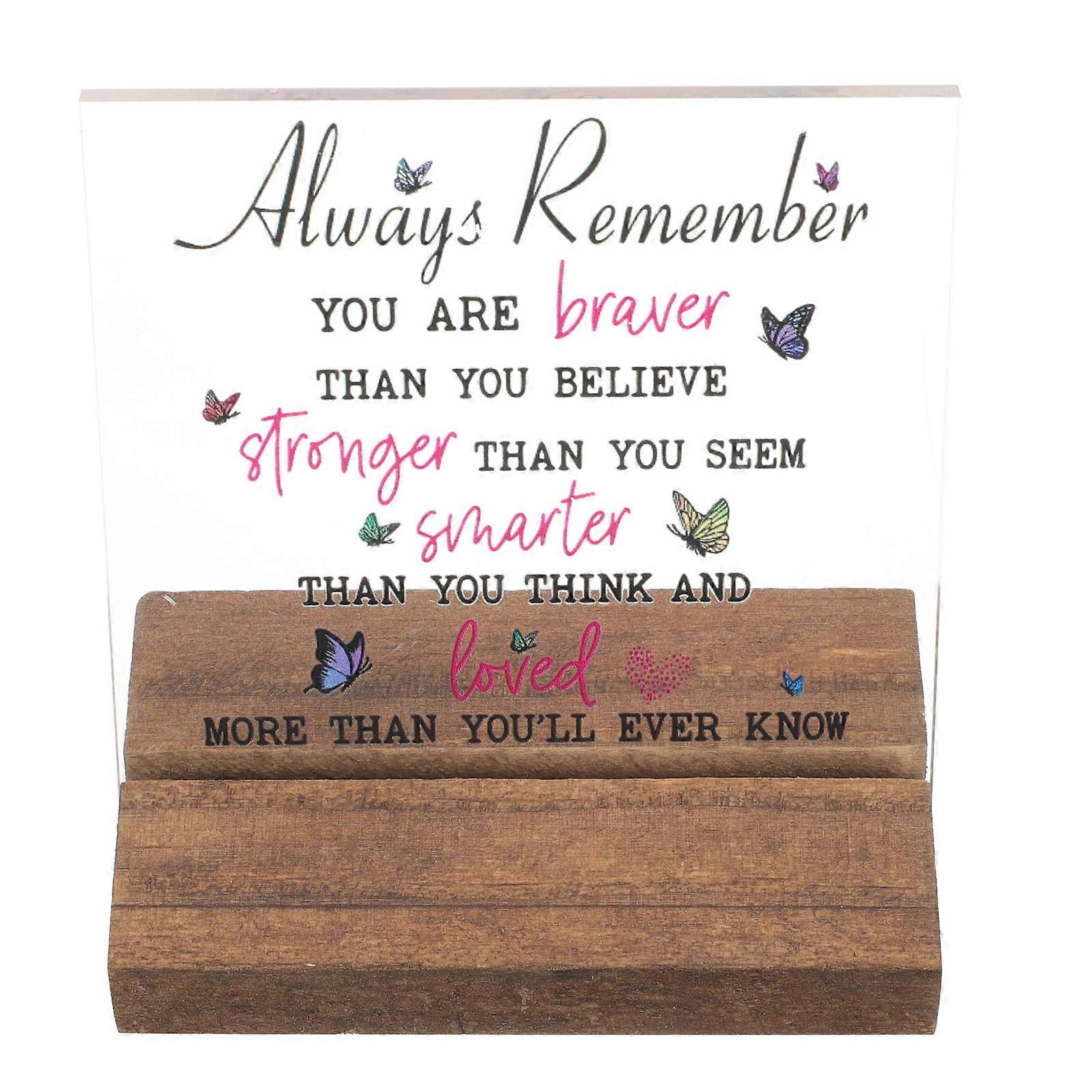 Inspirational Quotes Sign Rectangular Table Decor For Office Encouragement Assorted Color 1 Set