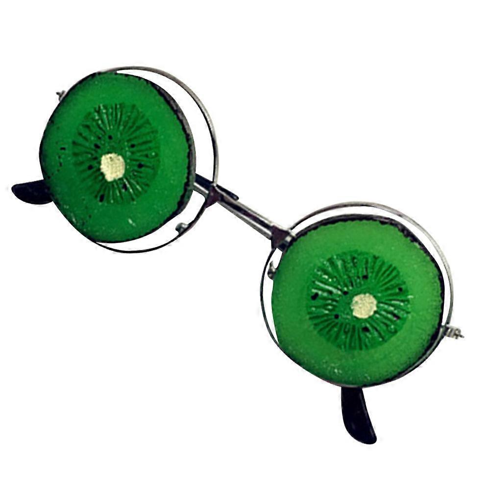 Kiwi Fruit Party Glasses Funny Photo Props for Decoration Lightweight Comfortable Plastic 2pcs