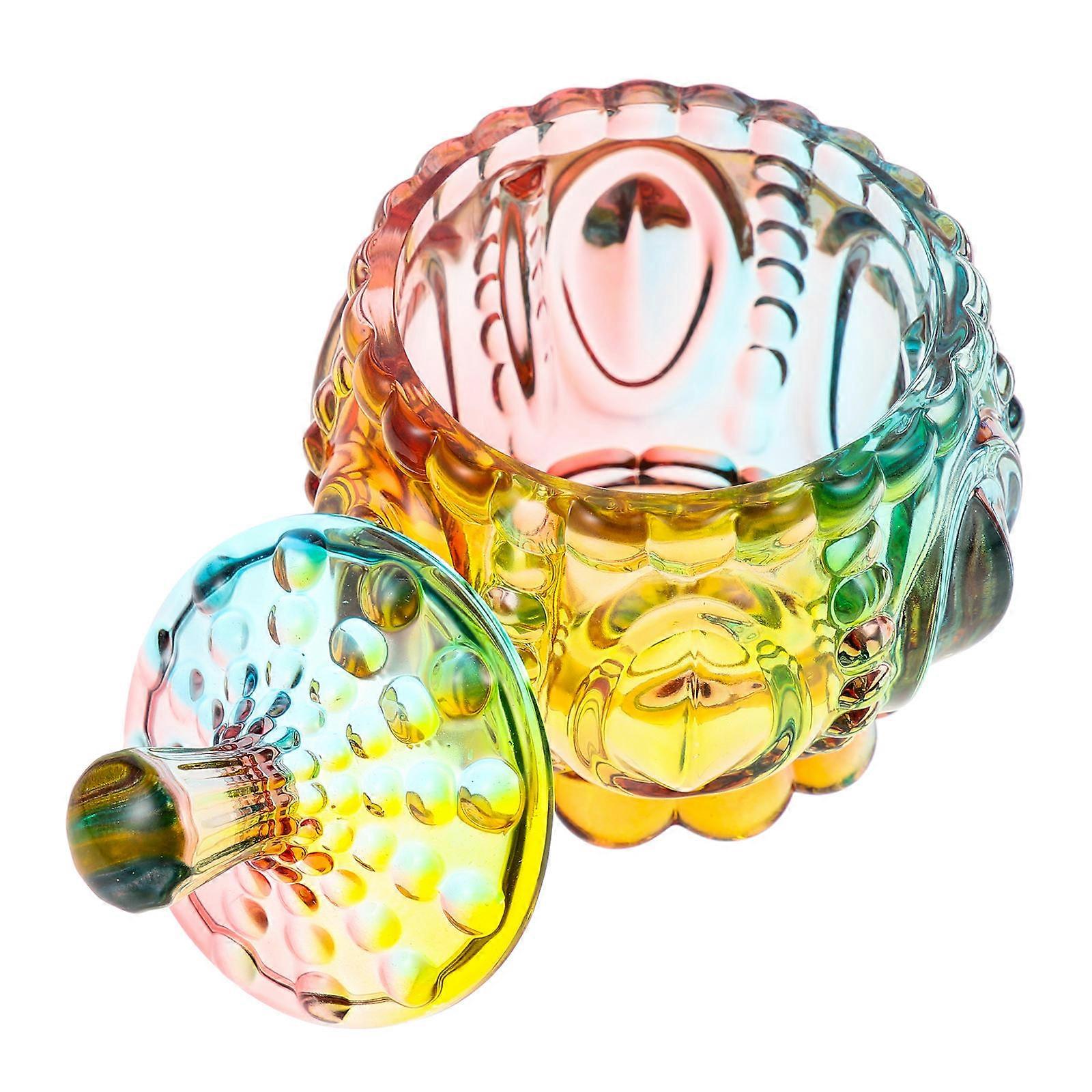 Glass Candy Jar with Unique Embossed Design, Versatile Storage Canister for Sweets, Jewelry, and Home Decor, Ideal for Parties and Everyday Use