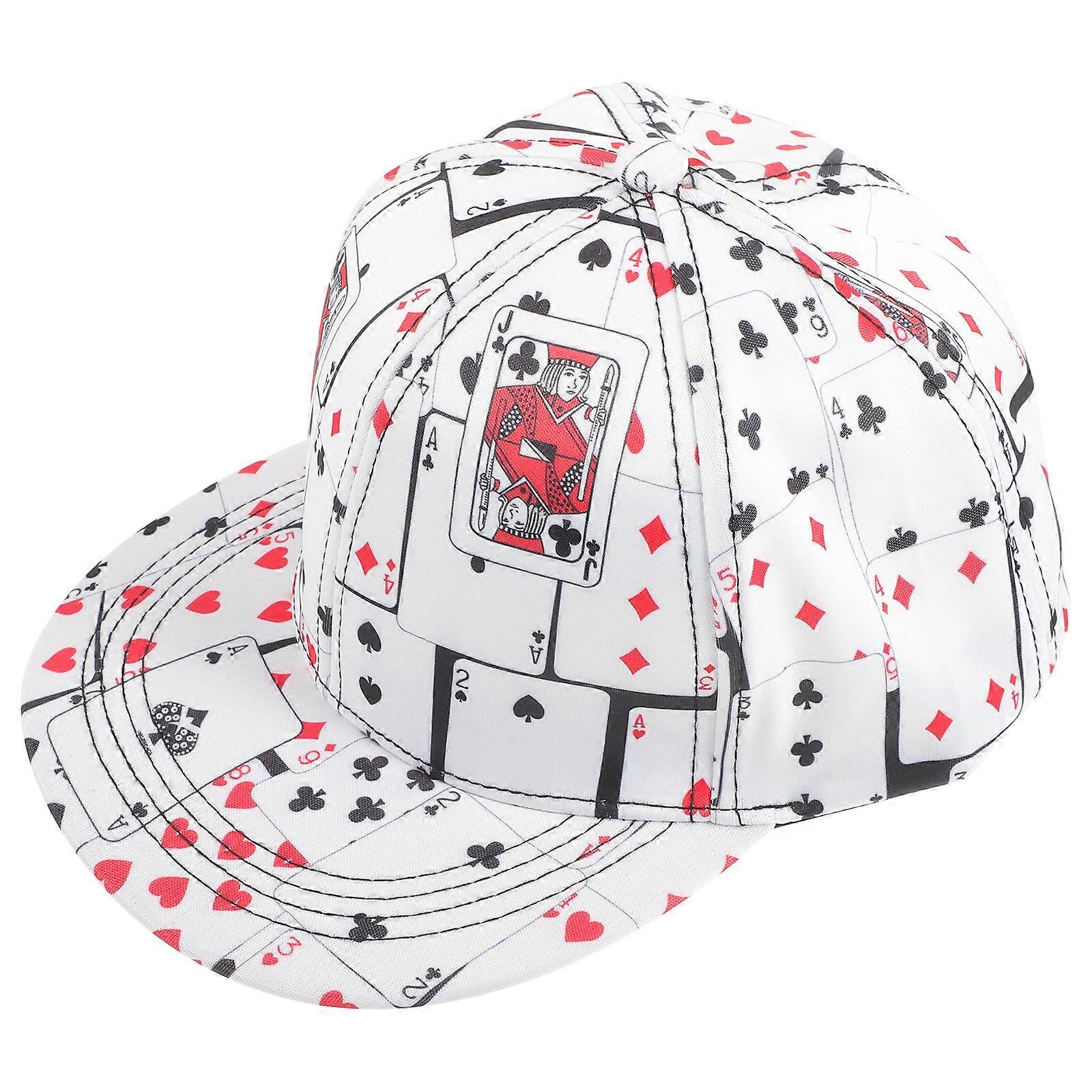 Here's a polished and professional product description based on your input:
**Stylish Poker Card Baseball Hat for Men – Breathable Outdoor