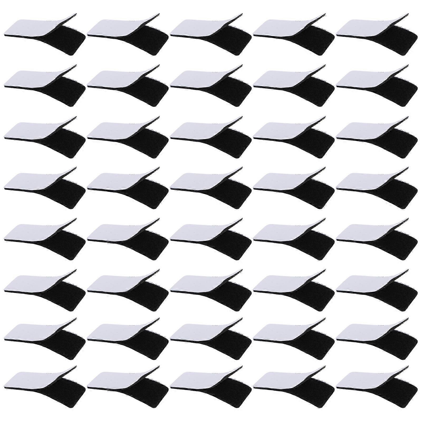 40 Pcs Strong Self Adhesive Hook and Loop Strips   Double Sided Reusable Fastening Tape for Mounting, Organizing, and Easy Peel Application on Smooth