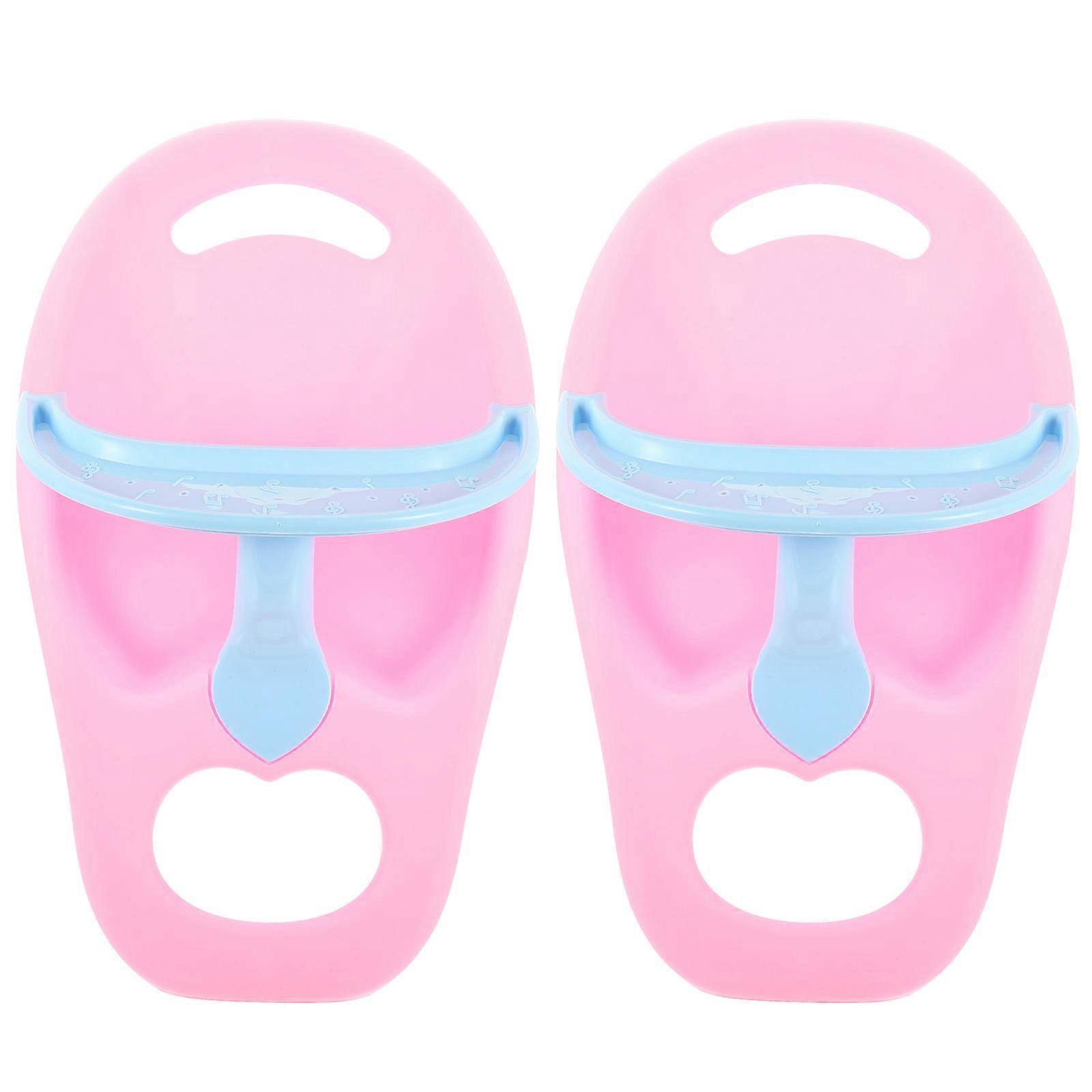 Pink Miniature Dining Chair for Small Pets Made of Durable Plastic 2 Pieces