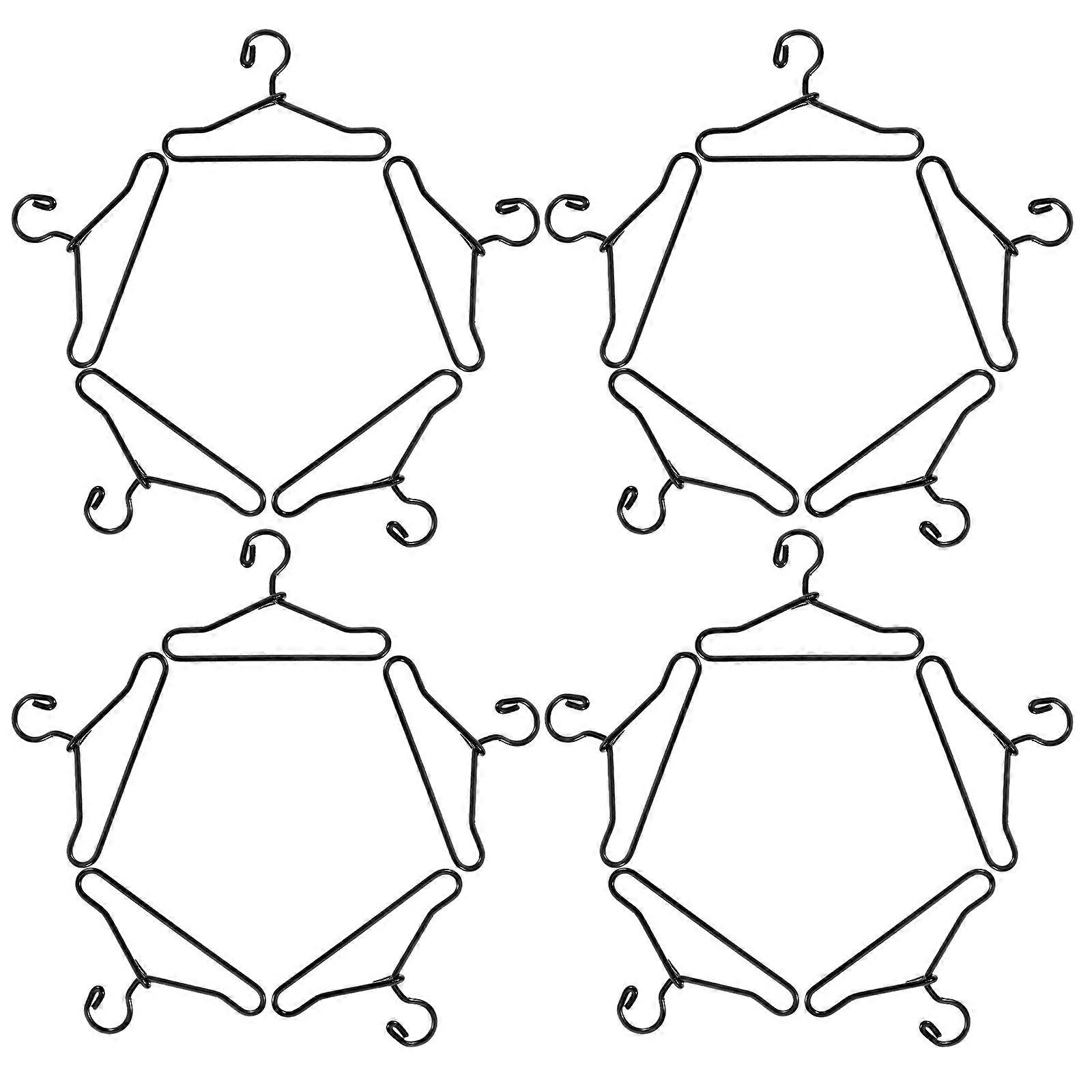 Miniature Metal Clothes Hangers 20Pcs Suitable For Children And Collectors Offering Practical Storage And Display Solutions