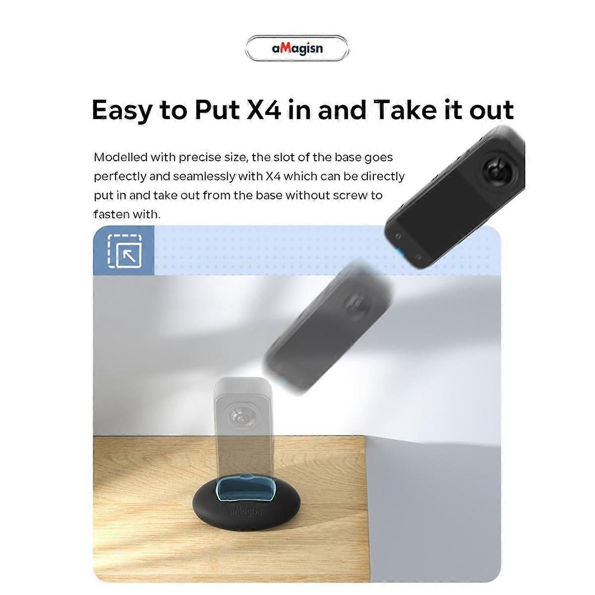 Silicone Stand Base for X4 Mount Base Holder for Insta 360 X4 Action Camera Accessory