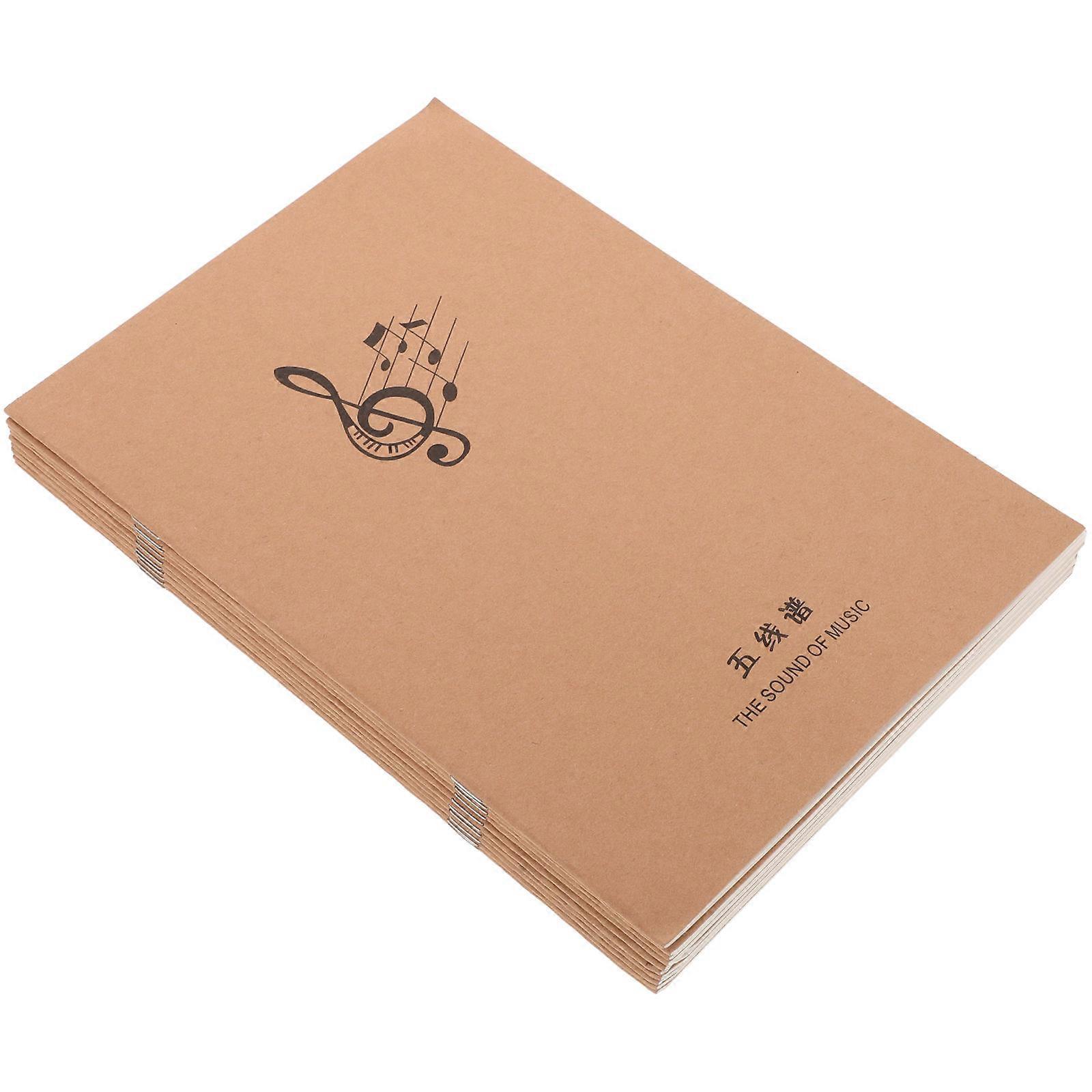 Creative DIY Sheet Music Book for Writing Music Notes Portable Khaki Paper Notebook Classic Size