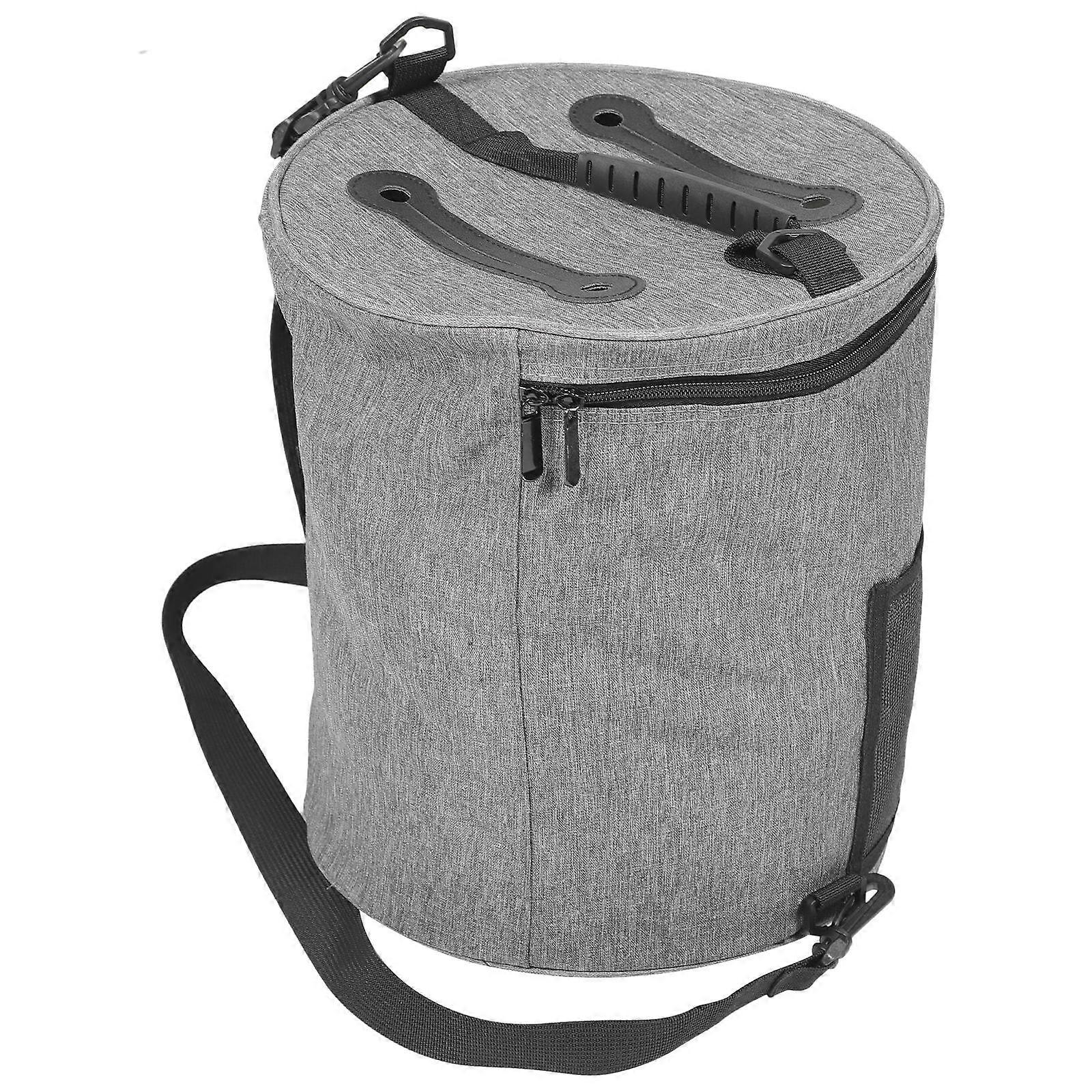 Round Top Yarn Holder For Organization Of Knitting Tools In Grey Made From Durable Oxford Cloth 1Pcs