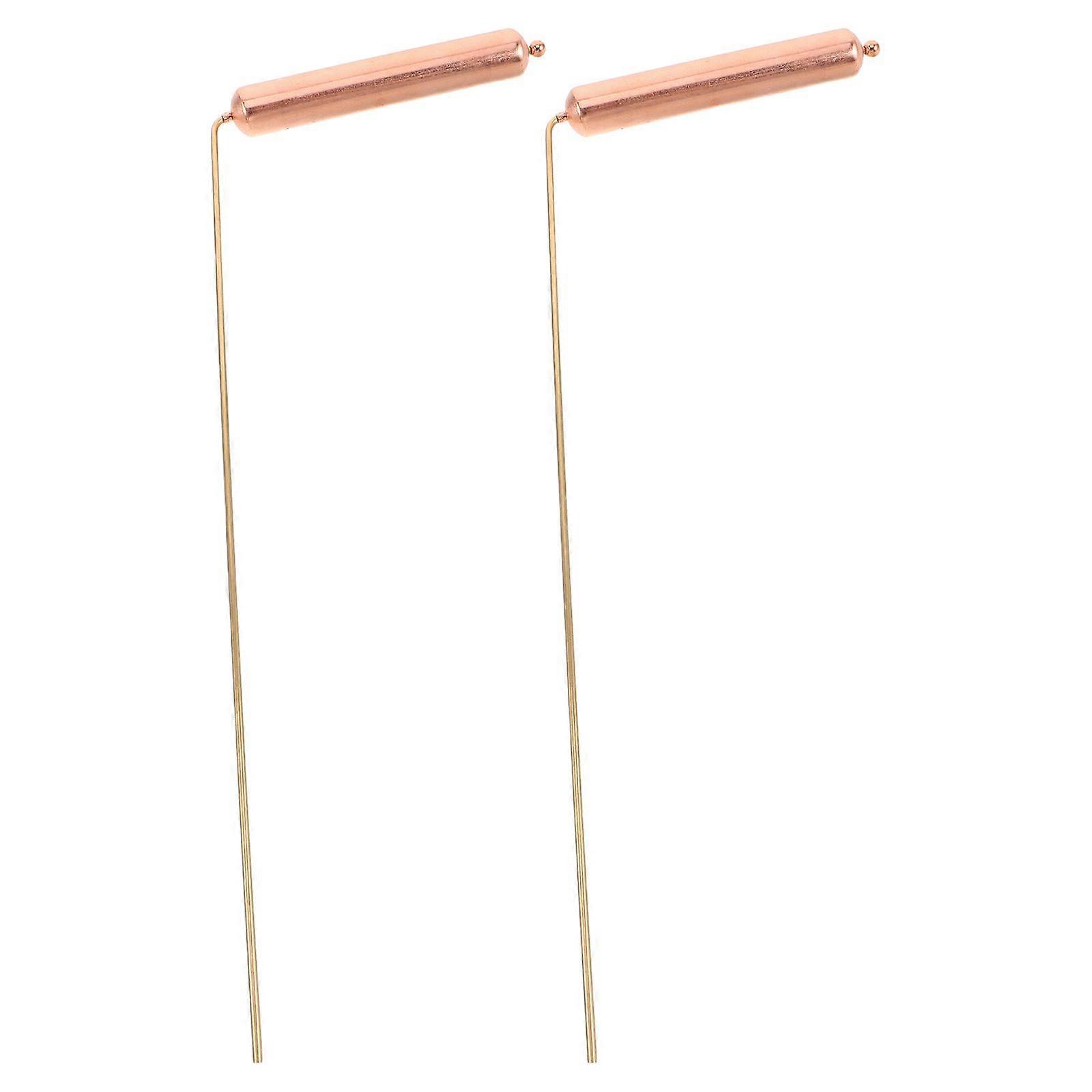 2pcs Copper Dowsing Rods Ghost Hunting Water Divination and Gold Positioning Multi-Functional Paranormal Equipment