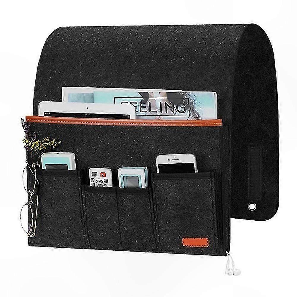 Bedside Organizer with Compartments, Non-Slip Storage Solution for Sofa or Bed, Durable and Compact Design