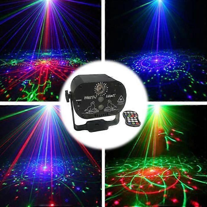 60 Patterns LED Disco Light Stage Lighting Voice Control Music Show Party Laser Projector [3B2A037]