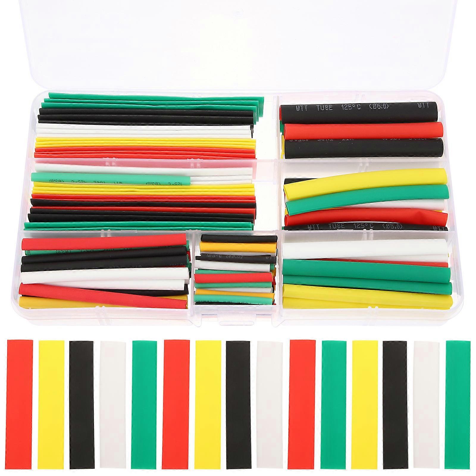 Heat Shrink Tubing Assorted Colors for Wire and Cable Protection 1 Set Plastic