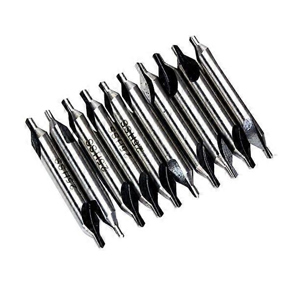 10pcs 2.5mm 60 Degrees High-Speed Steel Center Combined Drill Bits Countersinks