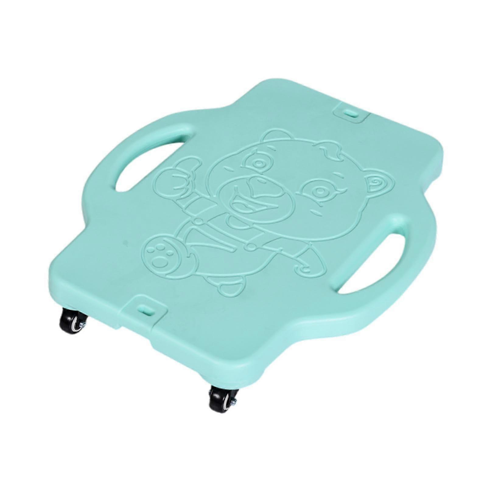 Scooter Board Sport Flat Scooter for Kids Child Multipurpose Skateboard with Rollers with Handle for Park Home Backyard Gym, Blue