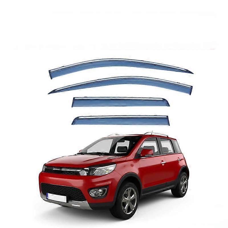 Windabweiser For Great Wall Haval M4 MK1 Silver Bright Striped Rain Guard Durable Ventilation Energy-Saving AutoAccessory
