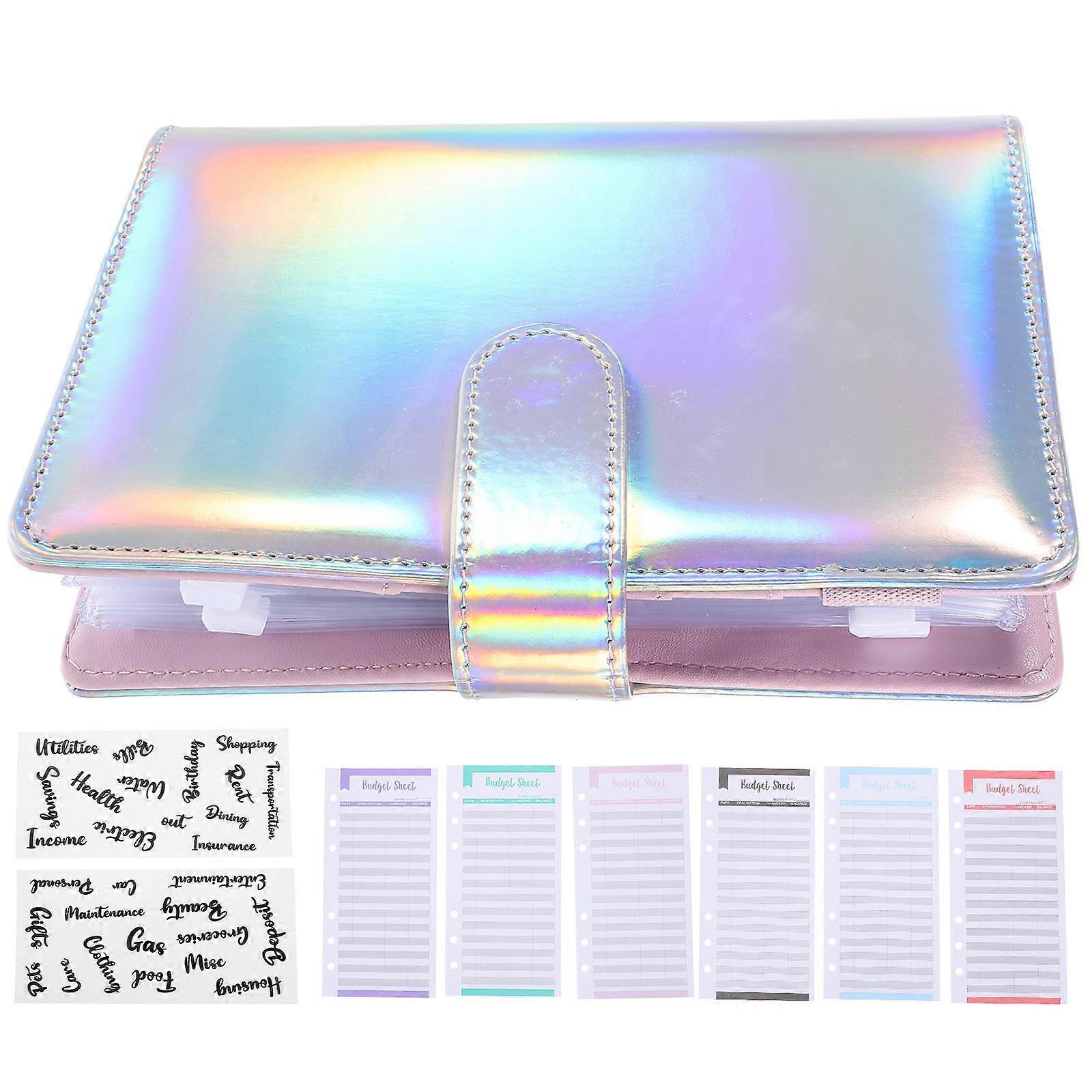 Budget Binder -Leaf Notepad for Home Office Travel Assorted Color Pe Paper Organize Money 1 Set