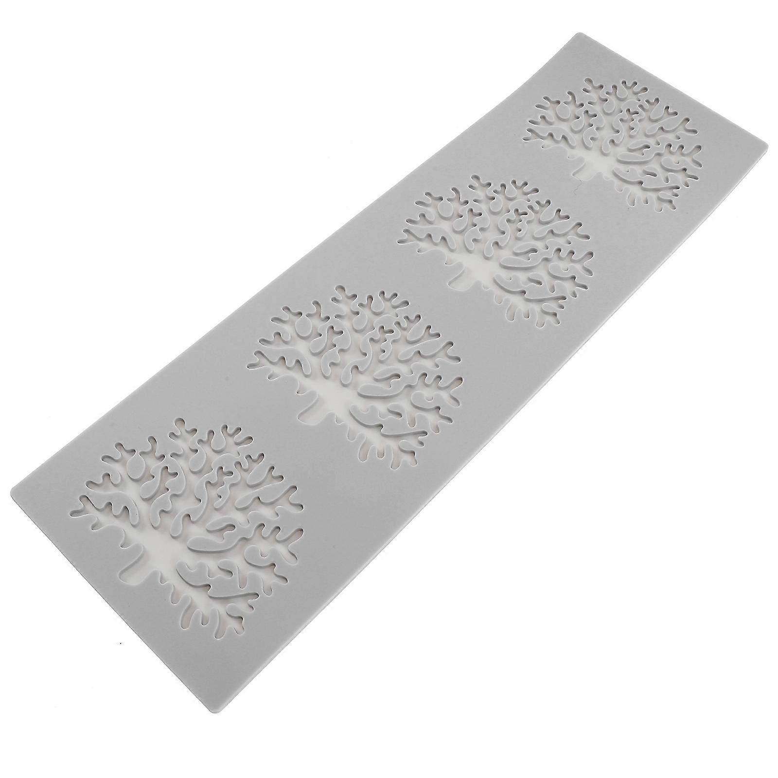 Leaf Shaped Silicone Mold Fondant Cake Mold Mold for Baking Grey Material 1Set